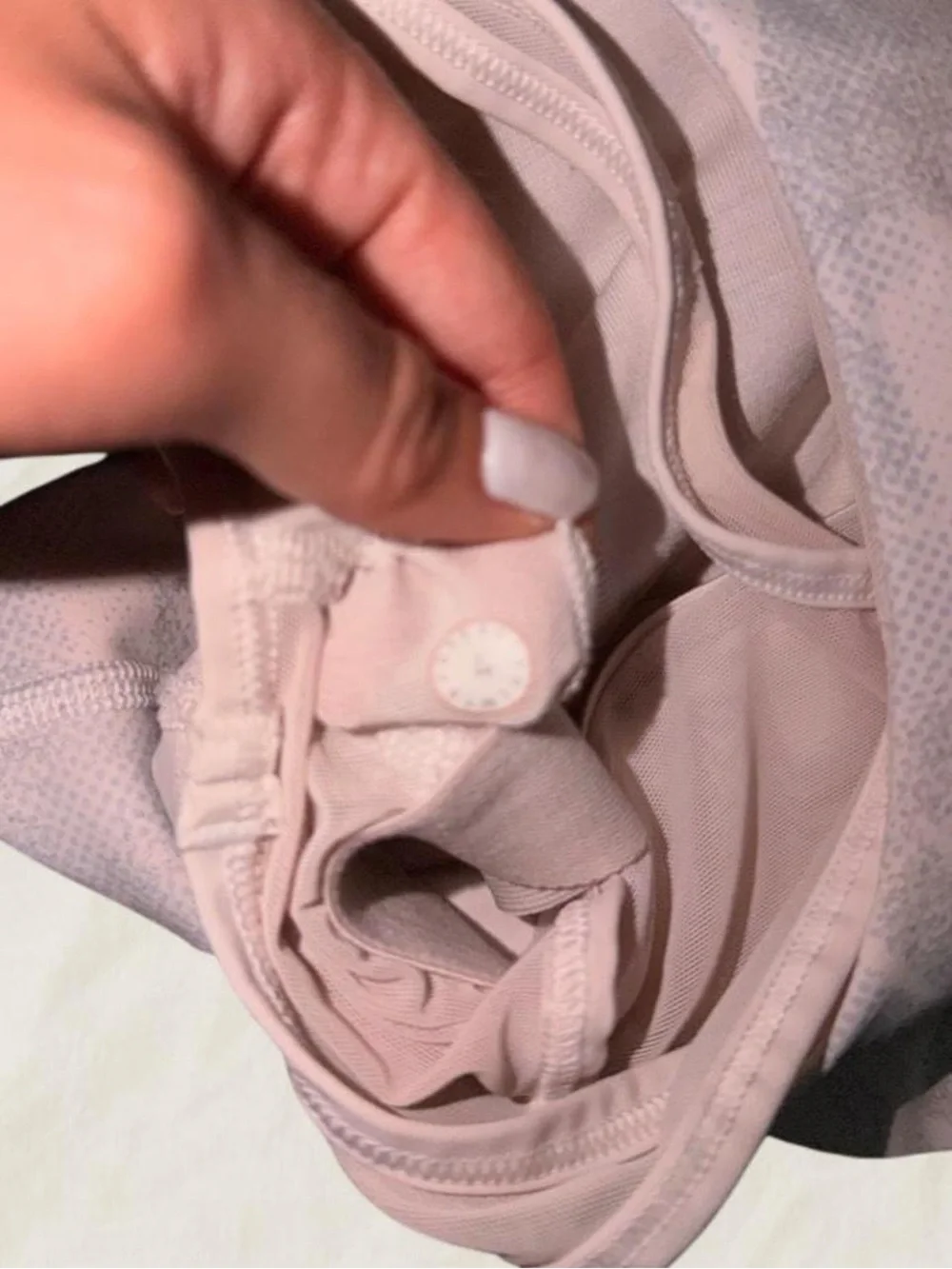 lululemon athletica Pale Pink Patterned Racerback Top